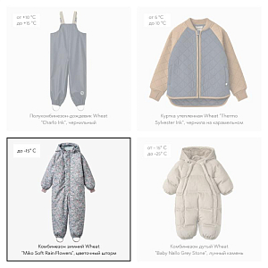 Комбинезон зимний Wheat "Miko Soft Rain Flowers", цветочный шторм